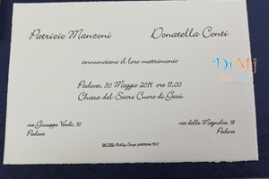 partecipazione in cartoncino ruvido